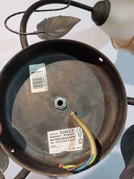 Żyrandol, 2 kinkiety, zestaw