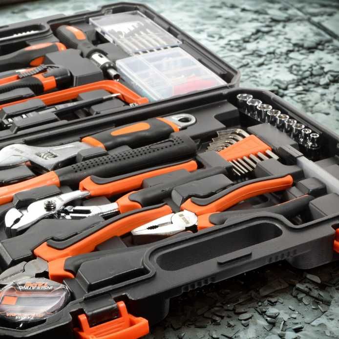 XXL Mocny Zestaw Narzędzi 100 EL Walizka Narzędziowa Do Majsterkowania