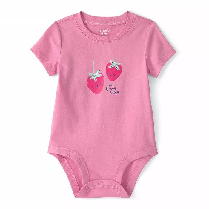 Боді Carter’s для дівчинки, розмір 3M (55-61 см) з полуничками