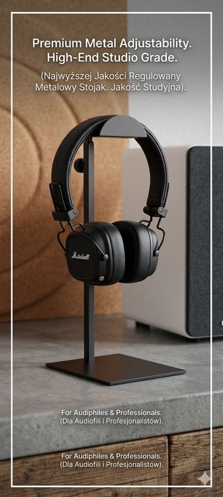 Designerski stojak na słuchawki w stylu Industrial / Loft