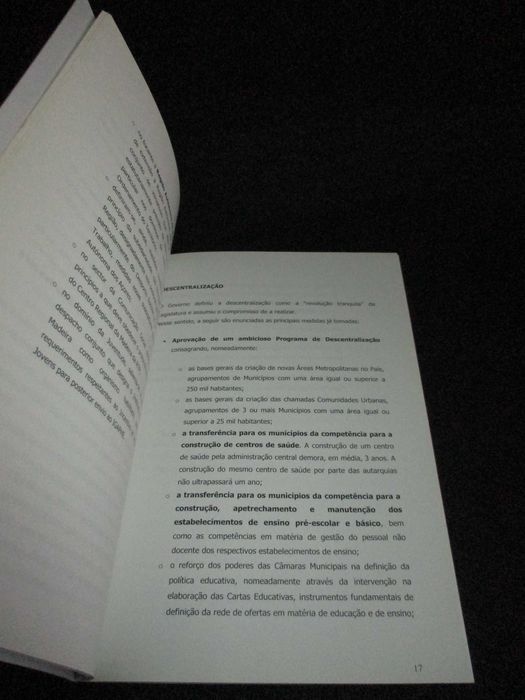 Livro XV Governo Constitucional Os primeiros seis meses