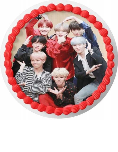 opłatek na tort bts 20cm