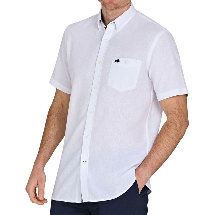 Сорочка 3XL-4XL лляна біла Raging  чоловіча стильна  святкова високий