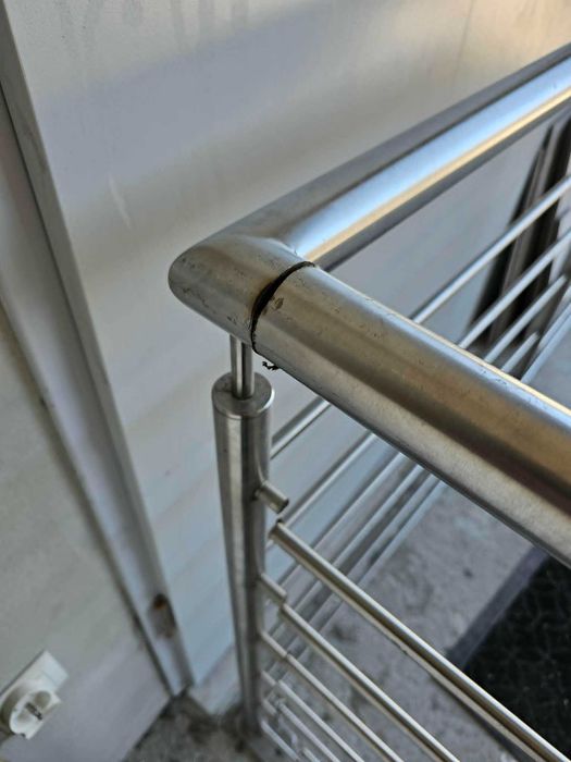 balustrada, na balkon, wejście inox, stal nierdzewna