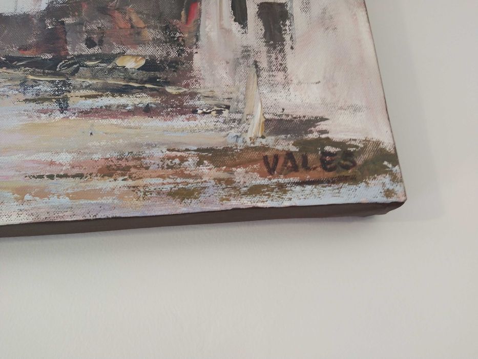 Pintura a óleo motivo barco