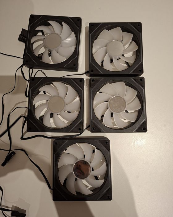 Pack de 5 Ventoinhas Vibox 120mm — Brancas