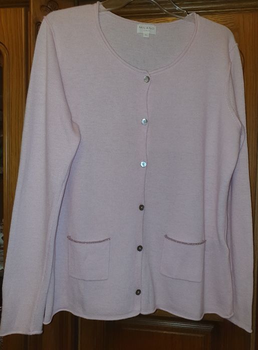 Kardigan rozpinany Milano r. XL wełna, kaszmir, wiskoza
