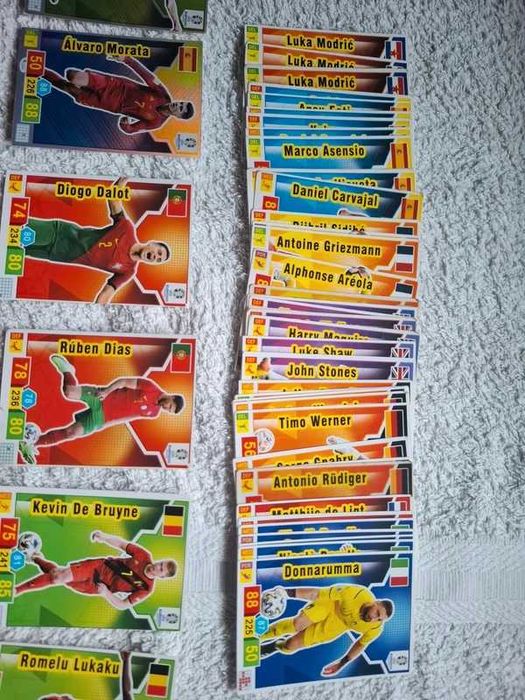 Lote Cartas Topps Match Attax Euro Mundial Estrelas e Brilhantes
