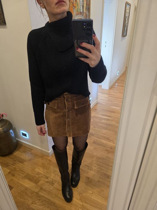 Spodnica Mango zamszowa