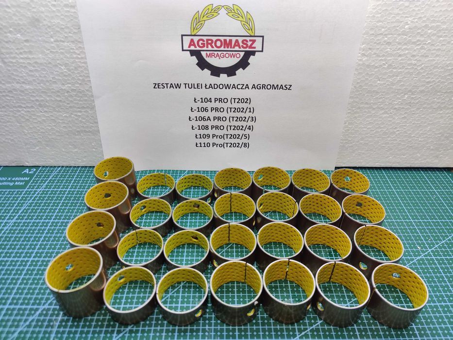 Komplet tulei ładowacza AGROMASZ serii PRO Ł-104 Ł-106 Ł-106A Ł-108