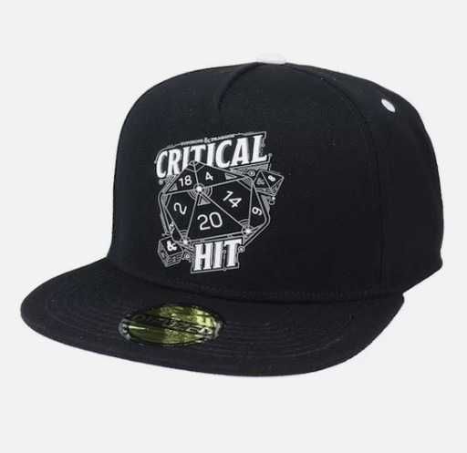 Kultowa czapka DUNGEONS & DRAGONS - Critical HIT - Black Snapback