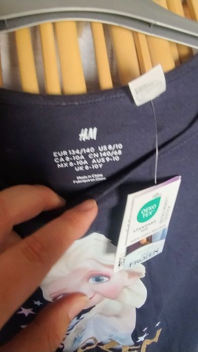 Сукня, плаття, з довгим рукавом, hm, h&m, Disney, Ельза, холодное серце, крижане серце, 134-140