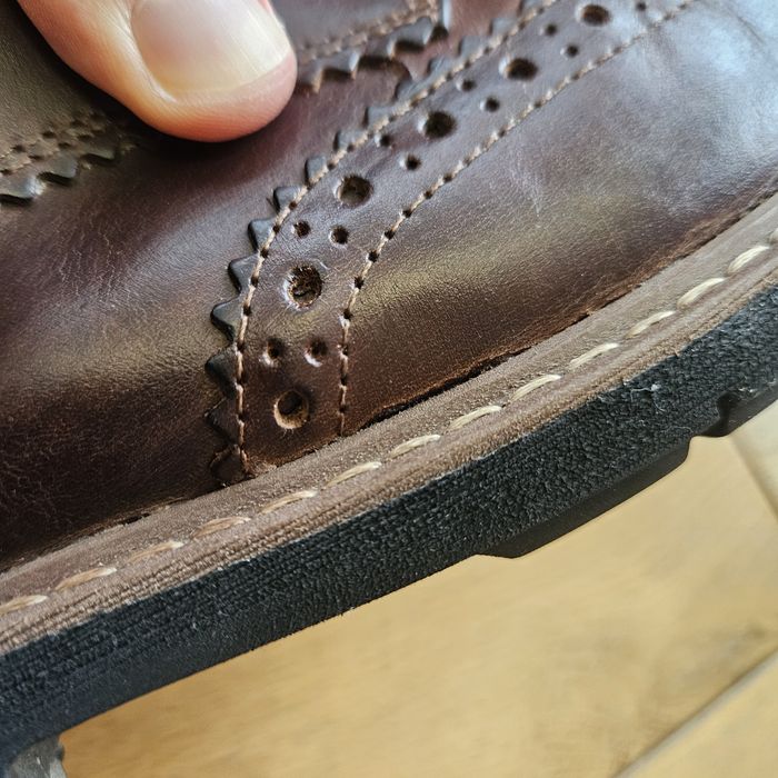 Brązowe skórzane trzewiki Clarks Batcombe