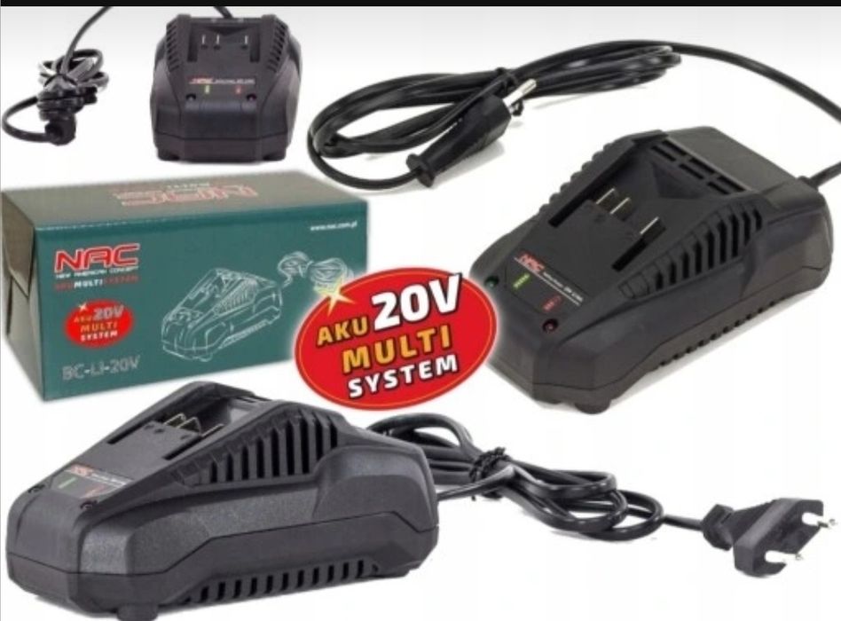 NAC BC-LI-20V Li-Ion 2,4A Ładowarka , AkuMultiSystem, Parkside x20V