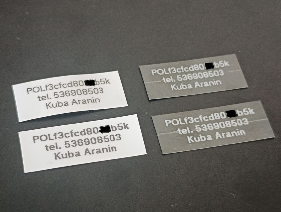 Naklejki Oznaczenia Dron BSP Wymagane Super Trwałe Samoprzylepne