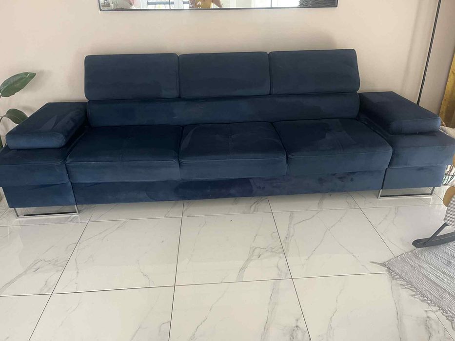 Kanapa welurowa stan bardzo dobry, okazja!!