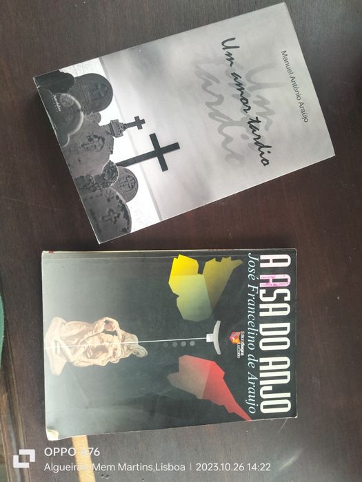 Dois livros por 15 euros (dinheiro só na mão)