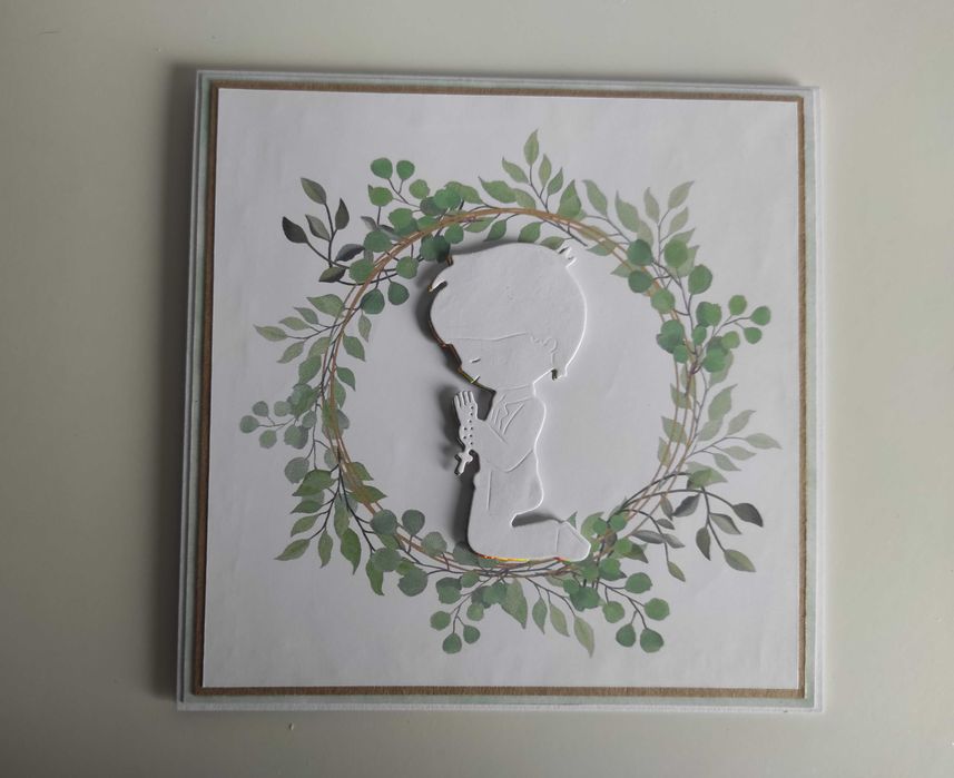 Kartka na Komunię Świętą ręcznie robiona handmade