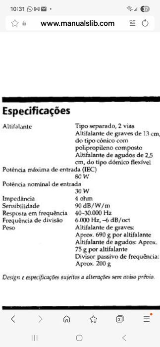 Crossover Sony XS-HL520 para Twitter