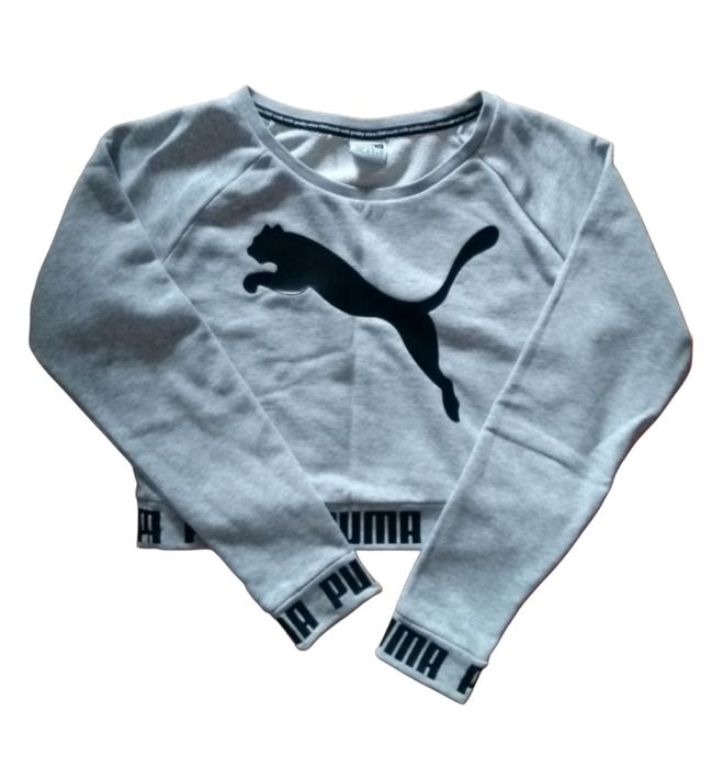 Szara, krótka bluza / crop top – Puma – M / 38