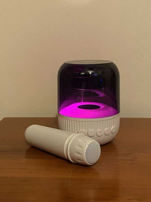 Mini conjunto de karaoke com luz RGB