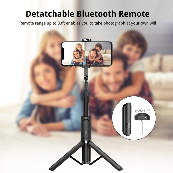 Uchwyt statyw selfie stick tripod do telefonu +pilot 19,5-79,5cm