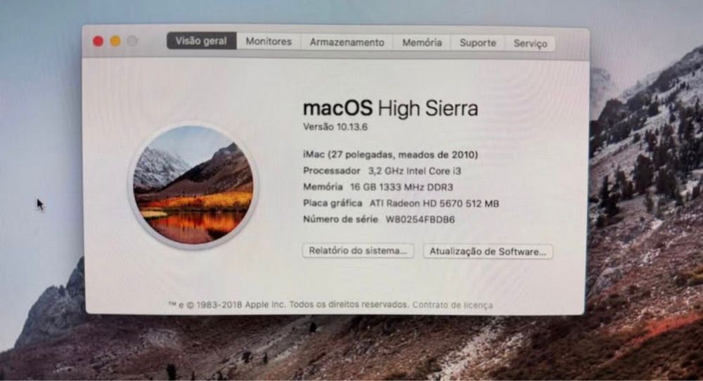 Apple iMac Monitor integrado 27 polegadas