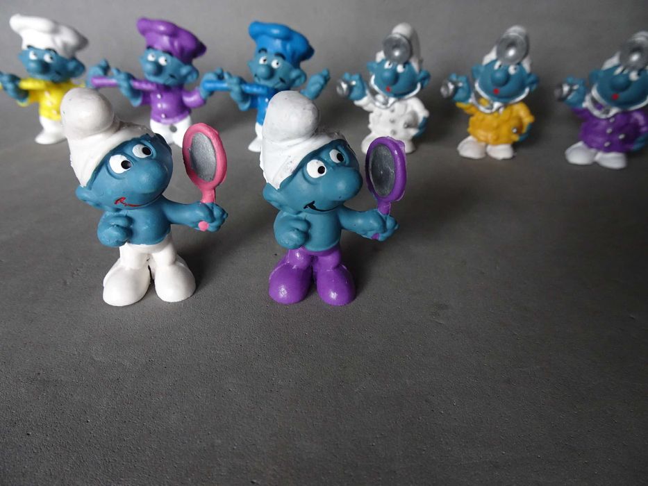 Variadas figuras em PVC coleção Estrunfes Estrumpfes