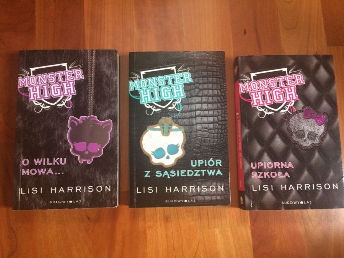 Zestaw książek Monster High 3 tomy