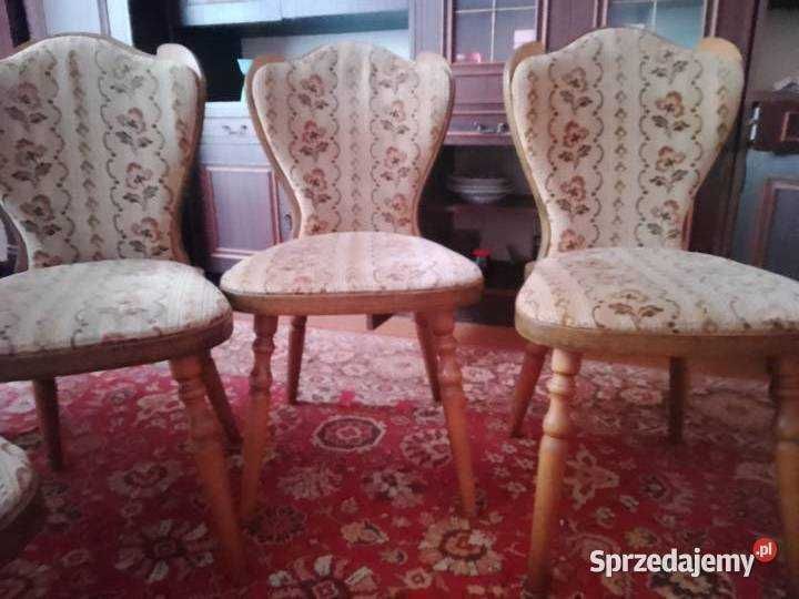 Krzesła drewniane pokojowe, salonowe 6 szt design