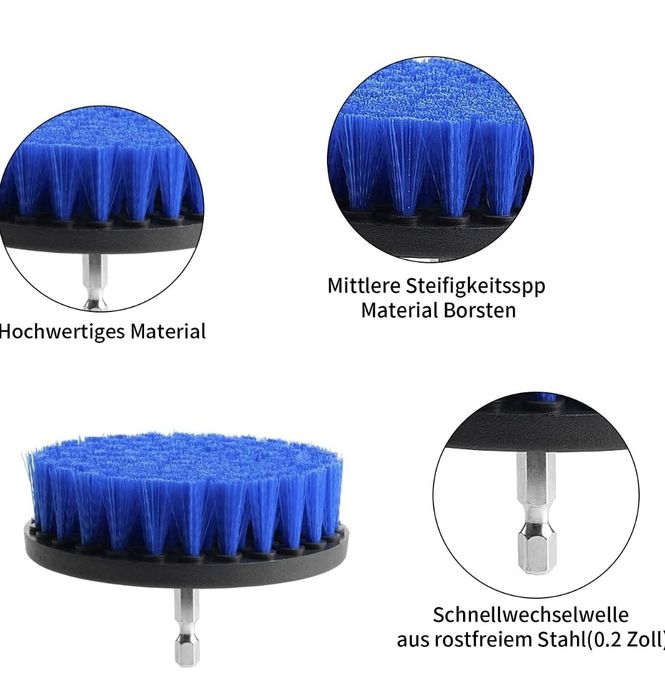 BOZKAA Zestaw 4 szczotek do wiertarki Power Scrubber,