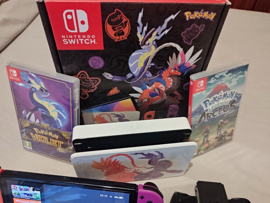 Nintendo switch OLED Pokémon 64Gb + 2 jogos