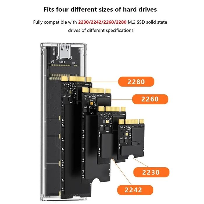 Caixa Externa para Discos M.2 NGFF & NVME