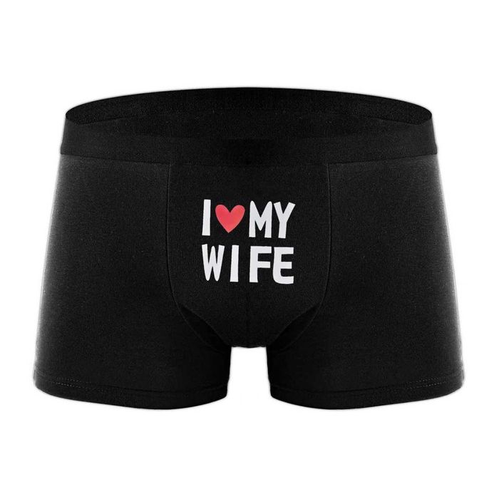 Чоловічі труси-боксери прикольні « I love my wife»