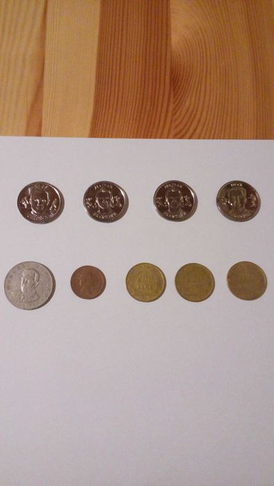 Monety, Nowotko, piłkarze , liry włoskie, 9 sztuk. Zapraszam