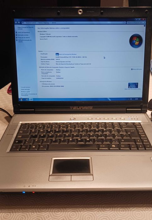 Portátil Tsunami FL91 – Disco 250GB – Para Peças ou Uso Básico