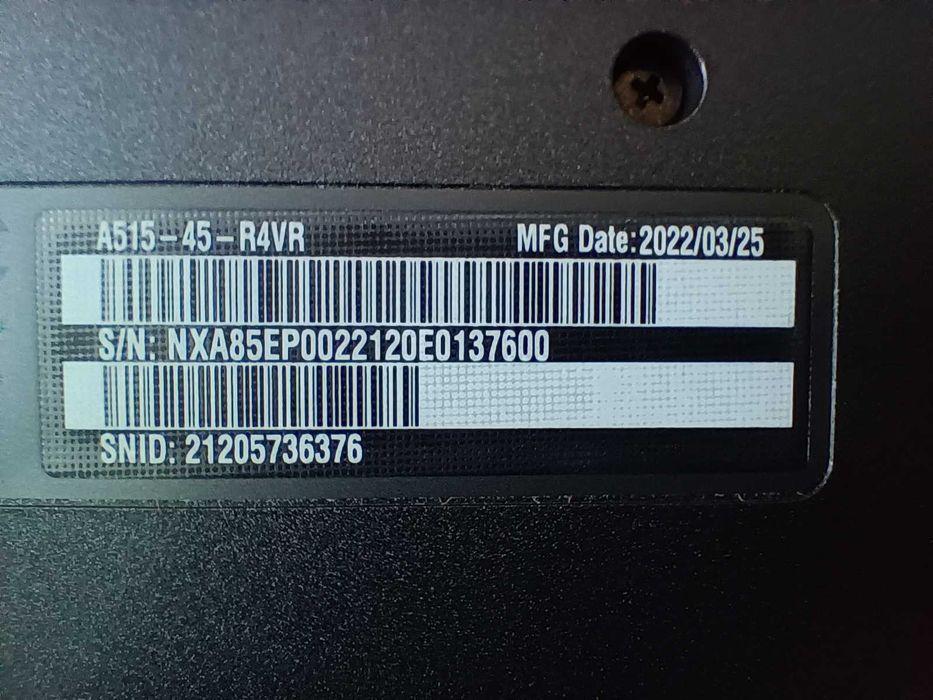 laptop Acer Aspire A515-45-R4VR