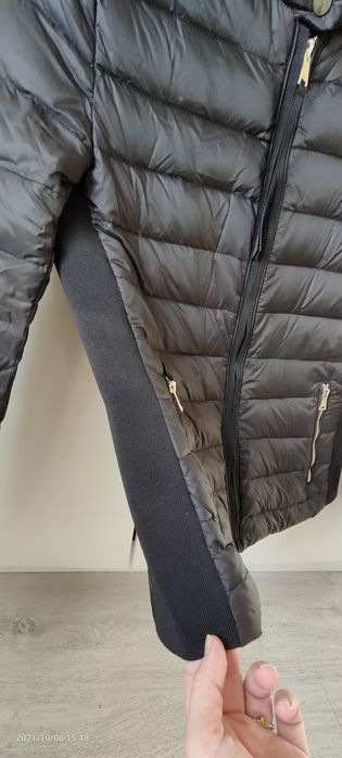 Zara woman 36 s super puchowa puch czarna taliowana