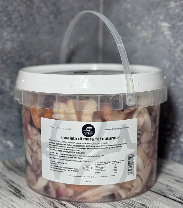 Мікс морепродуктів Carezze di mare у власному соці (3 кг)
