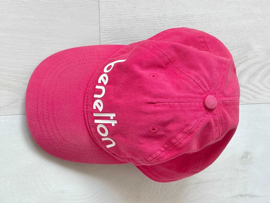 Benetton Czapka z daszkiem różowa pink rozm 54