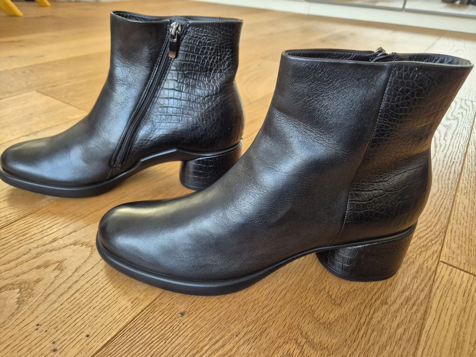 czarne skórzane botki damskie ECCO Sculpted Lx 35 rozmiar 41