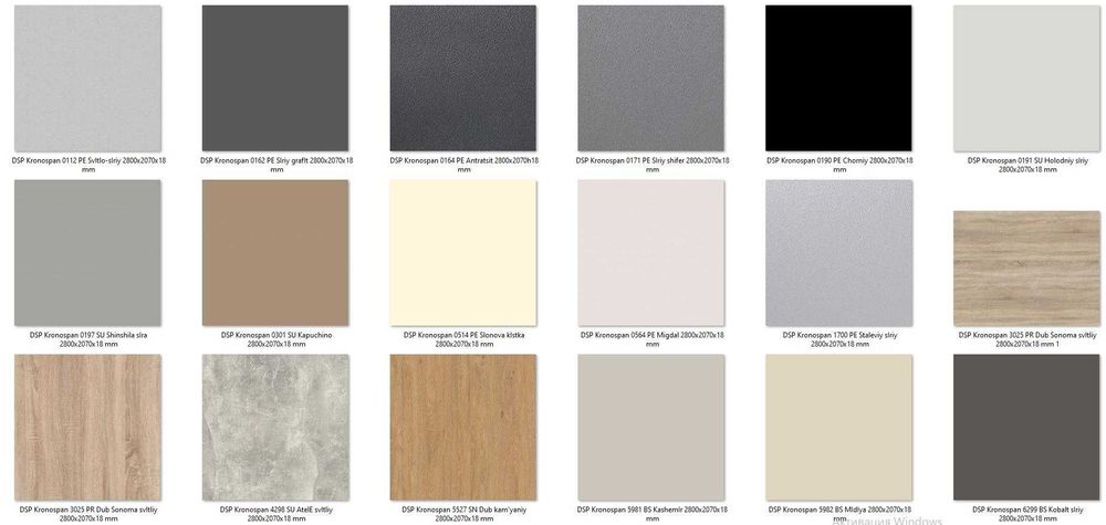 Полиці, полки, полочки із ДСП на замовлення : вибір кольорів, розмірів