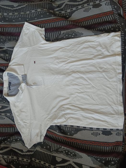 Męska koszula polo biała marki Tommy Hilfiger rozmiar XL