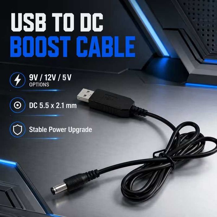 кабель переходник для роутера 5V 9V 12V для терминала от павербанка