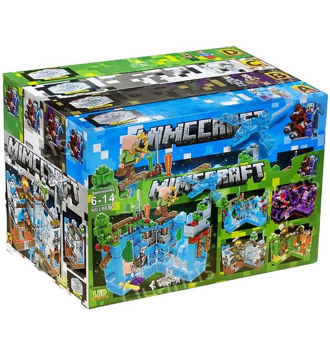 Lego MINECRAFT, Лего Майнкрафт Крепости, 4 вида, светящиеся блоки