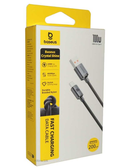 Кабель Baseus Crystal Shine Series USB - Type-C 2m 100W