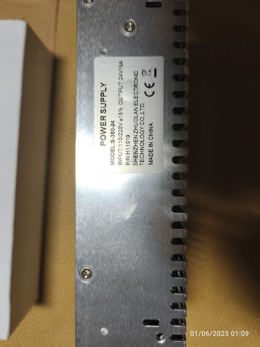 Fonte alimentação 24V 15A