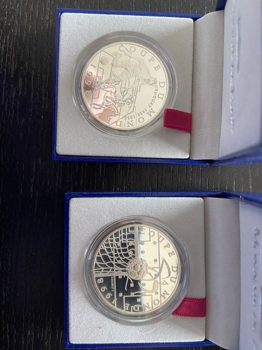 Colecão de moedas prata proof Mundial de futebol França 98