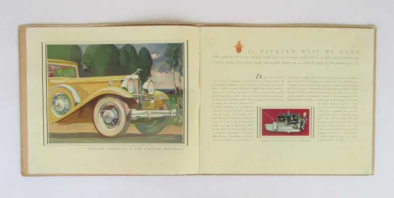 Raro antigo cátalogo ilustrado The Packard Eight De Luxe