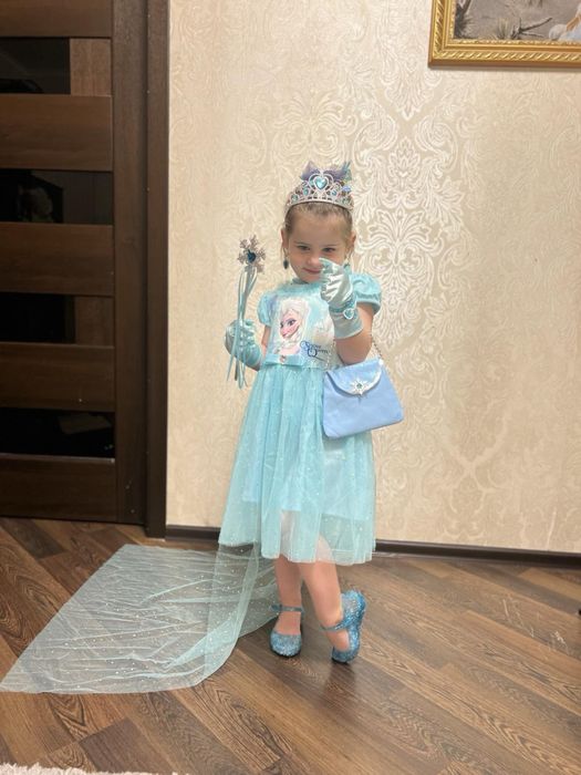 Платье Эльзы костюм Холодное сердце Ельзы 2-9 лет Frozen Фрозен 4 5